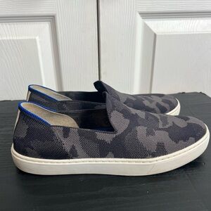 Rothy’s the Original Slip-On Sneakers Dark Gray/Black Camo Size 8.5